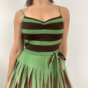 BCBG MAXAXRIA Pleated Cotton Dress